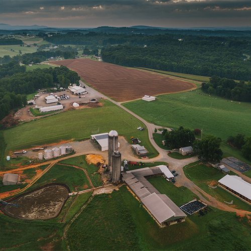 Aerial View of Farm
