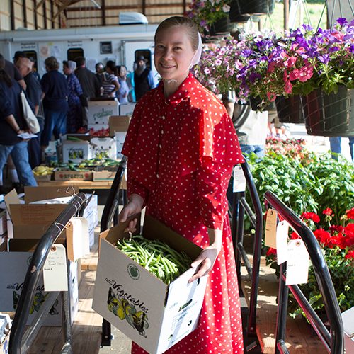 Woman at Farm Market