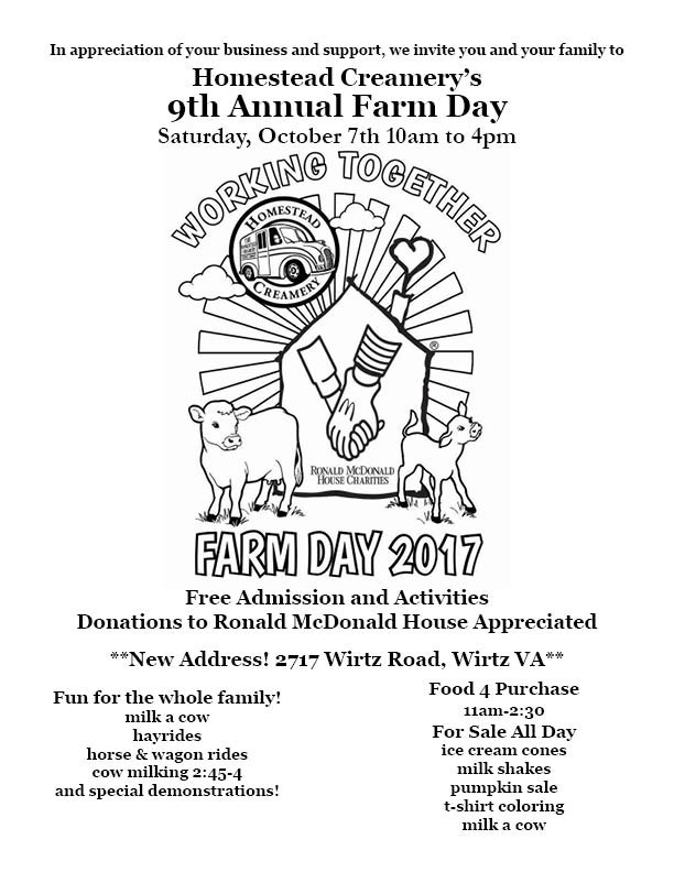 Farm Day Flyer Oct 7 2017 | Homestead Creamery